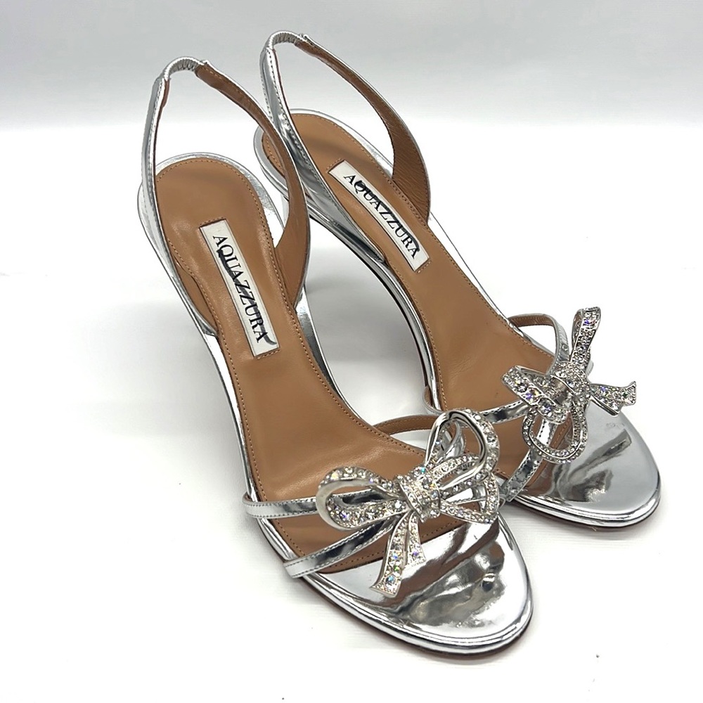 Aquazzura
Babe 85mm satin sandals